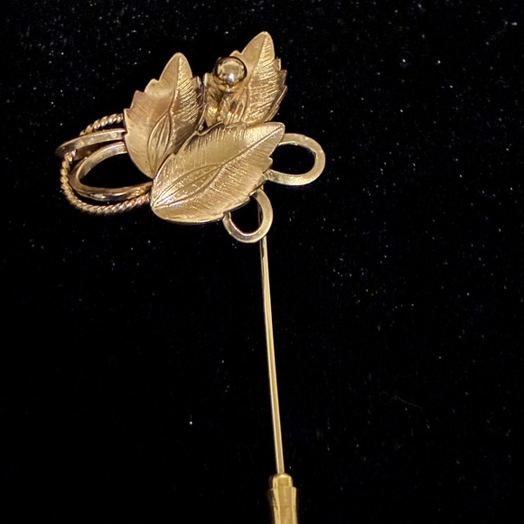 Vintage 14k GF Leaf stick pin - Picture 1 of 6